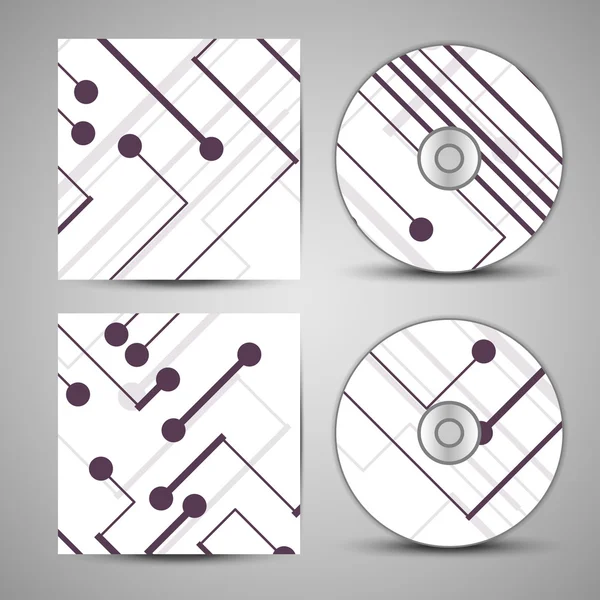 あなたのデザインの設定ベクトル cd カバー — ストックベクタ