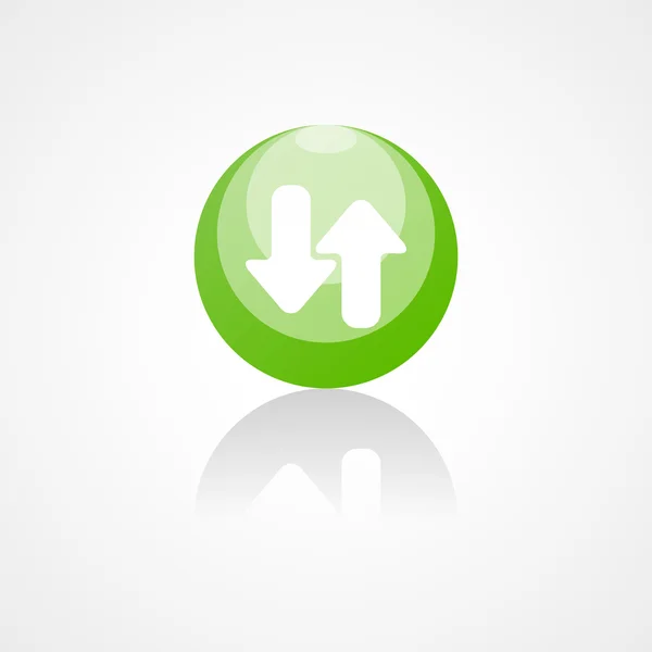 Icona web freccia verde — Vettoriale Stock