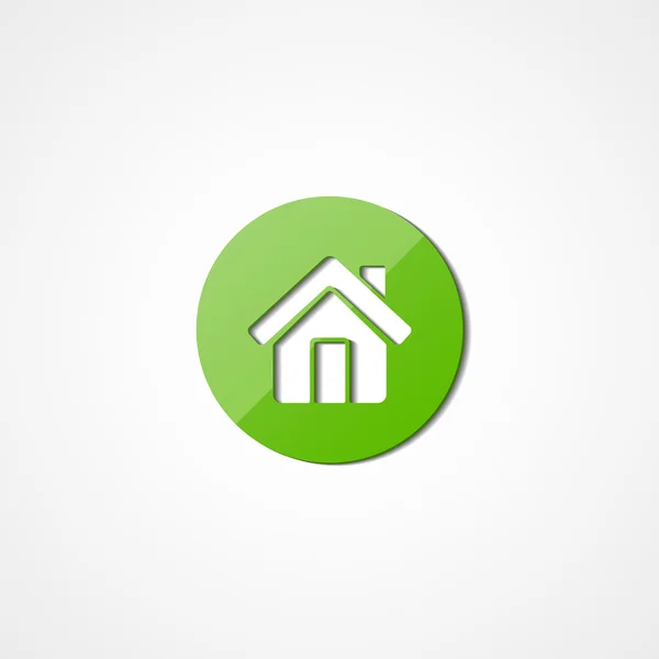 Green home icono web — Vector de stock