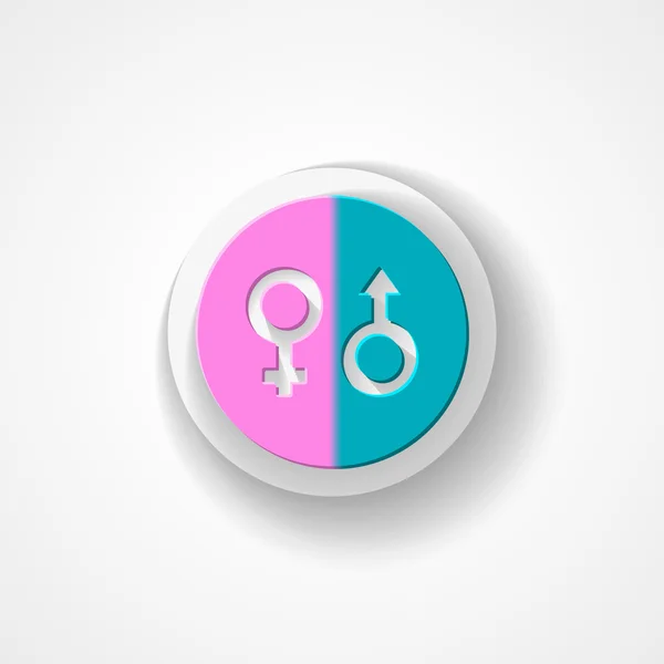 Male and female gender web icon — Stock Vector