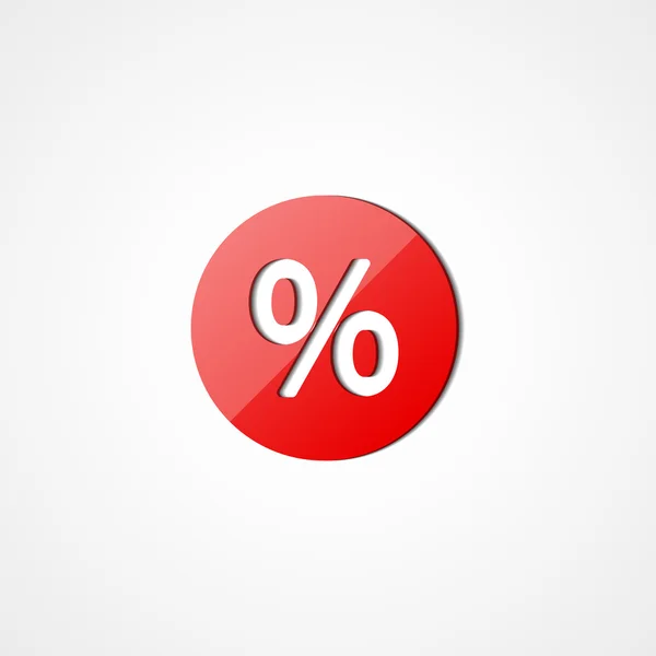 Percentage web pictogram — Stockvector