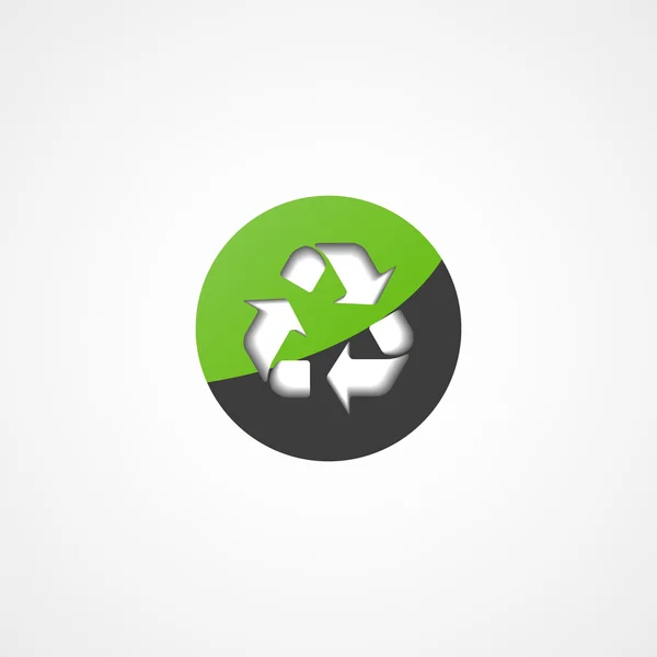 Reciclar icono web, para entornos ecológicos . — Vector de stock