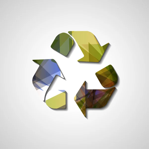 Recycling-Symbol, abstrakte Stildarstellung — Stockvektor