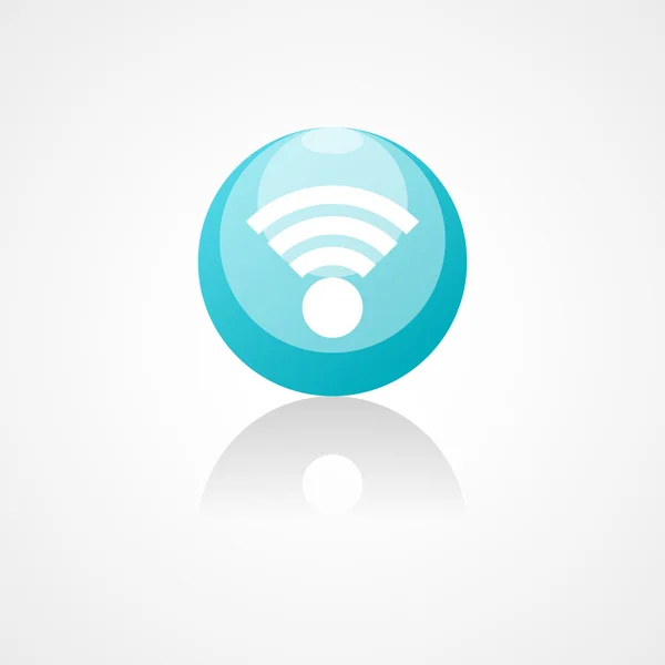 Wireless network web icon — Stock Vector