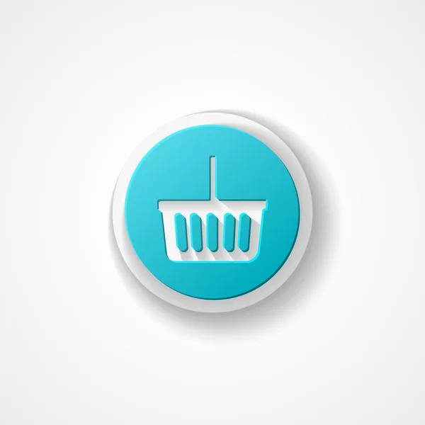 Shopping basket web icon — Stock Vector