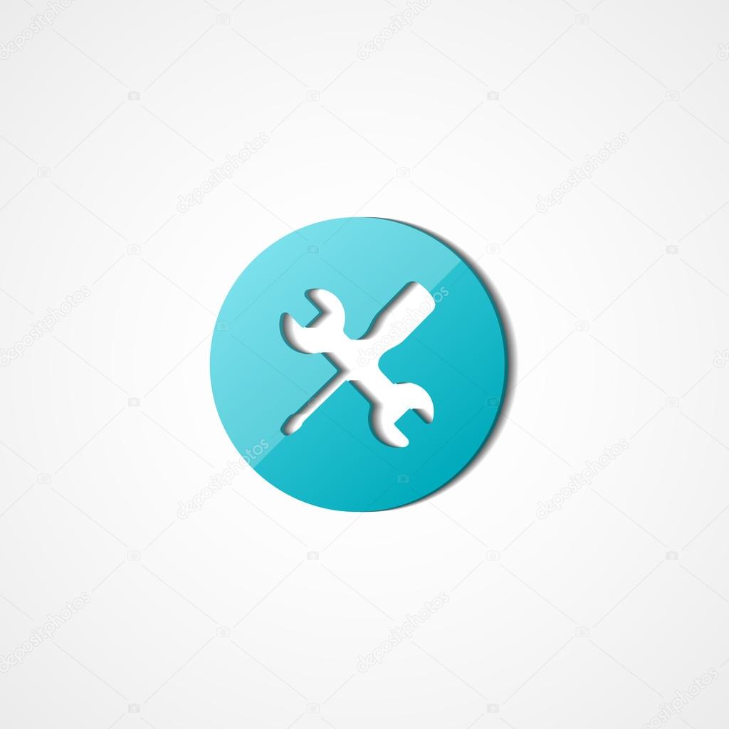 Wrench and screwdriver web icon