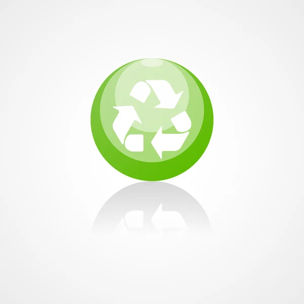 Reciclar icono web, para entornos ecológicos . — Vector de stock