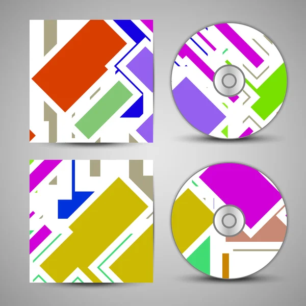 Conjunto de capa de cd vetorial para o seu projeto — Vetor de Stock