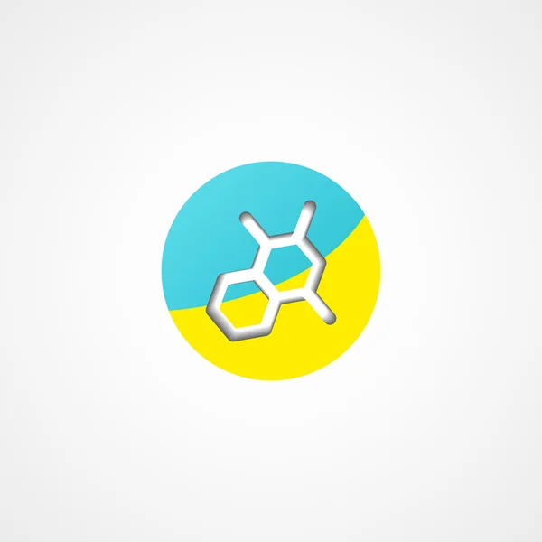 Molekyl spindelväv ikonen — Stock vektor