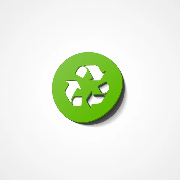 Reciclar icono web, para entornos ecológicos . — Vector de stock