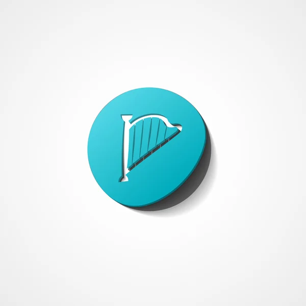 Harfa ikona sieci web — Wektor stockowy