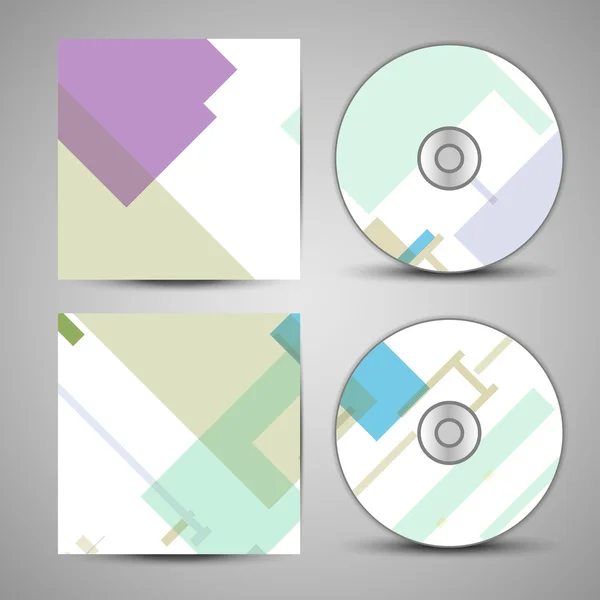 矢量 cd 封面设置为您的设计 — 图库矢量图片