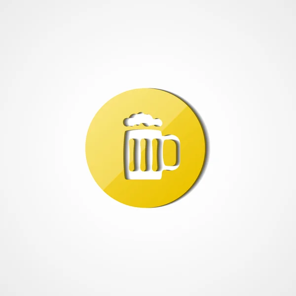 Cold beer web icon — Stock Vector