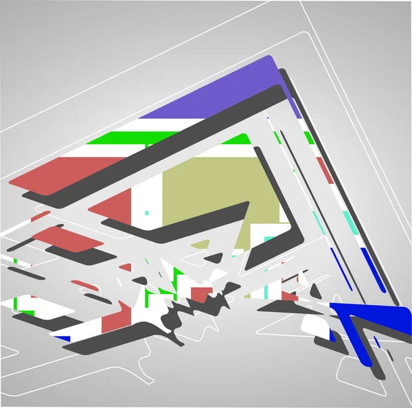 Futuristischer Hintergrund, geometrische Illustration. — Stockvektor