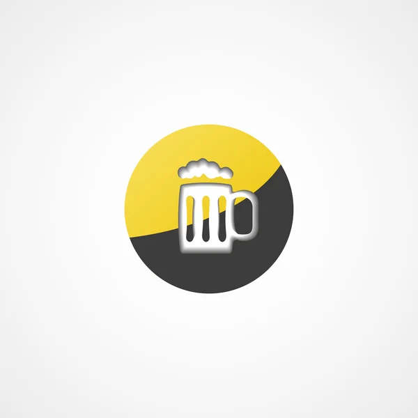 Soğuk bir bira web simgesi — Stok Vektör