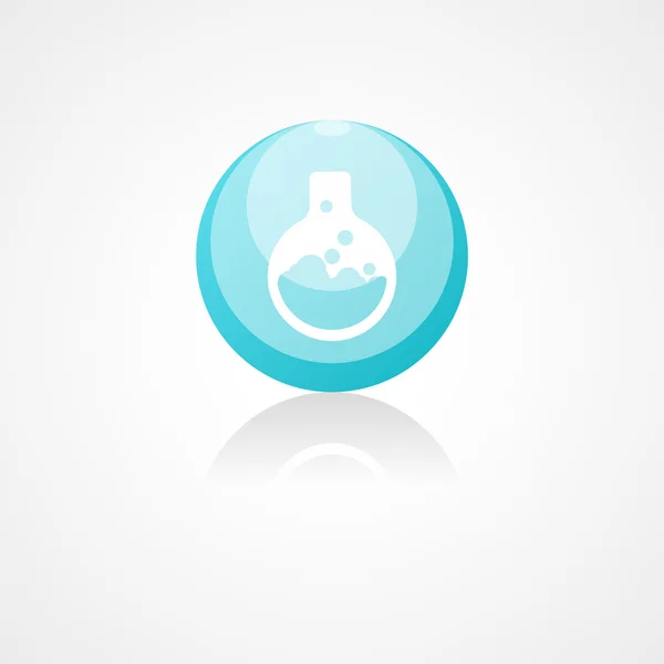 Icono web de vidrio de laboratorio — Archivo Imágenes Vectoriales