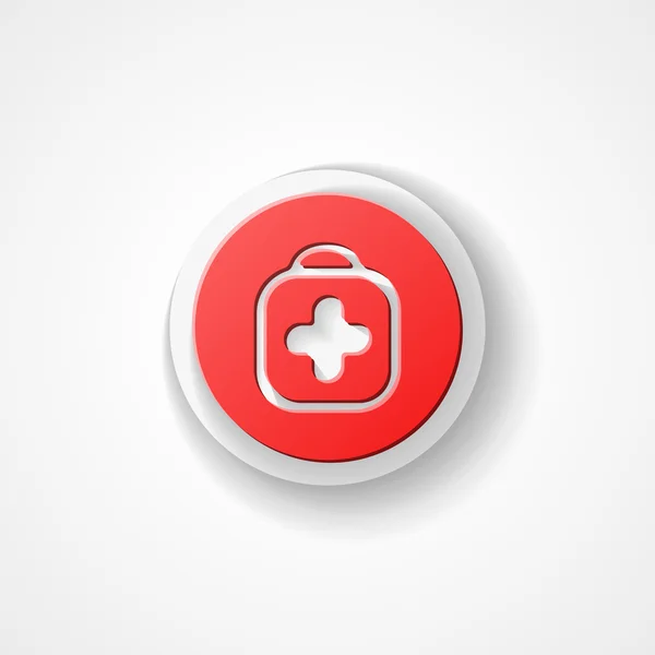 Medicina icono web pecho — Vector de stock