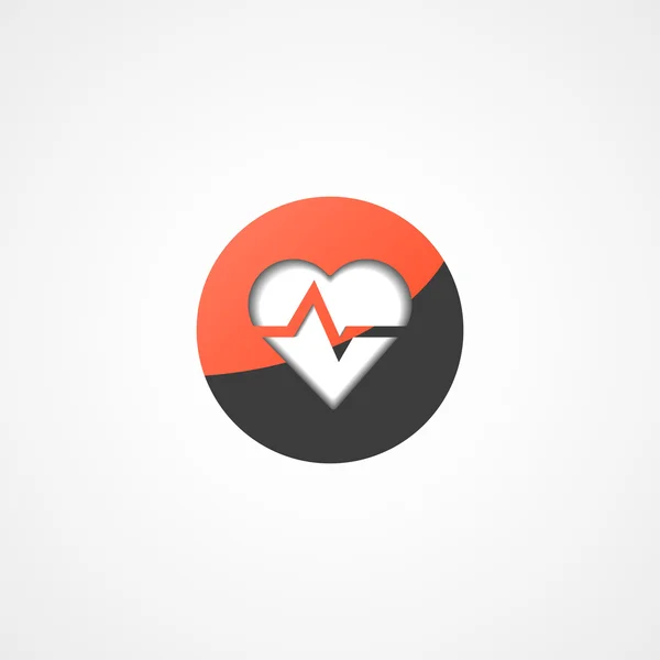 Kalp atışı web simgesi — Stok Vektör