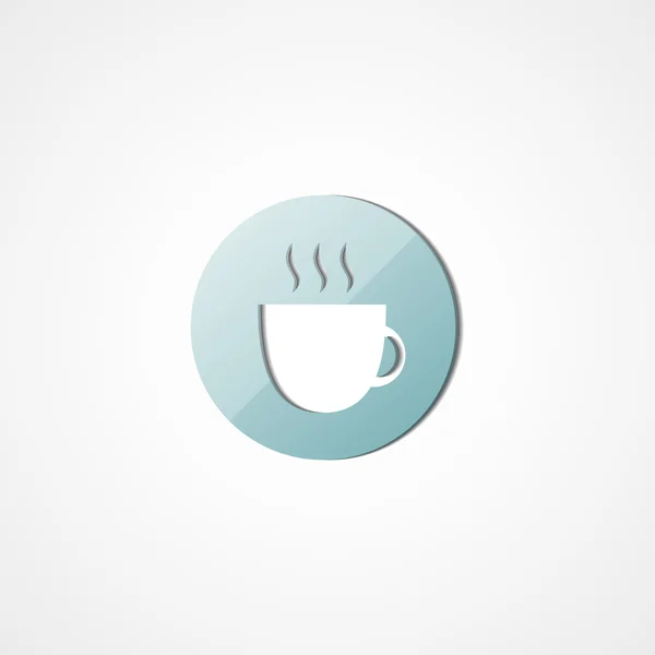 Koffie beker web pictogram — Stockvector