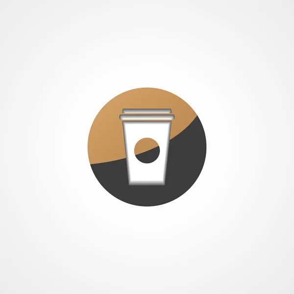 Taza de café desechable icono web — Vector de stock