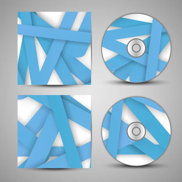 Penutup cd vektor ditata untuk desain Anda - Stok Vektor