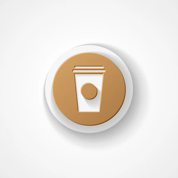 Taza de café desechable icono web — Vector de stock