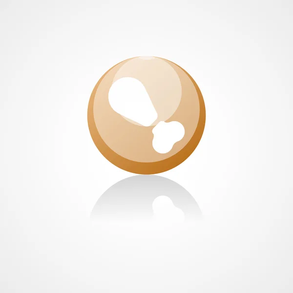 Jambe de poulet grillé icône web — Image vectorielle