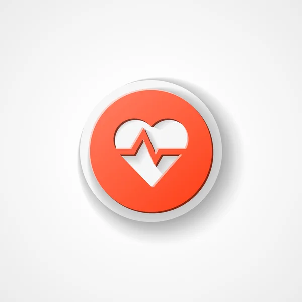 Herzfrequenz-Web-Ikone lizenzfreie Stockvektoren