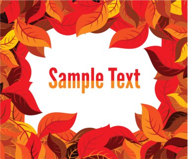 Sonbahar yaprakları çerçevesi