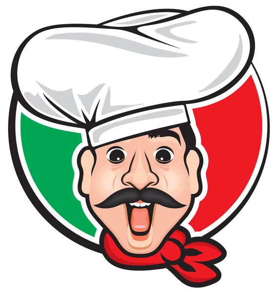 Chef italiano — Vector de stock