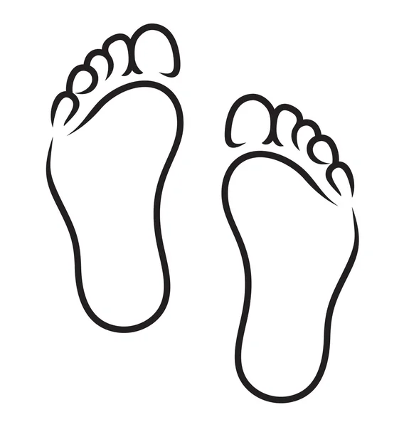 Symbole des pieds — Image vectorielle