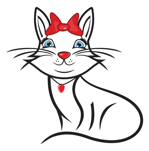 Lindo gato — Vector de stock