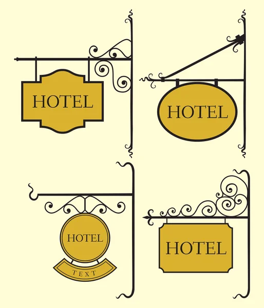 ホテルのサインボード セット — ストックベクタ