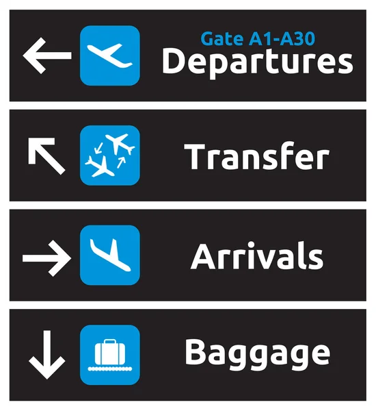 Señales de aeropuerto — Archivo Imágenes Vectoriales