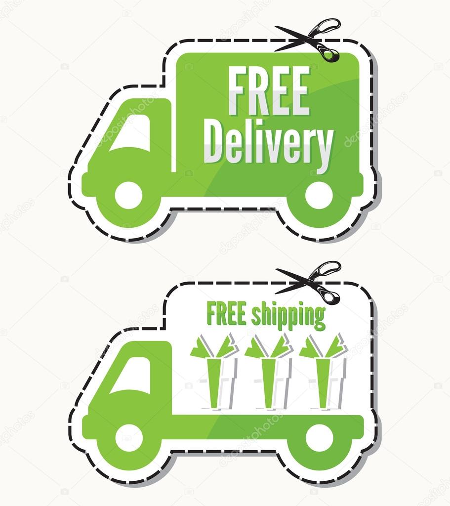 Free delivery, free shipping labels