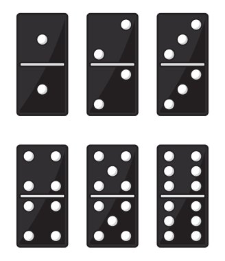 Domino siyah set