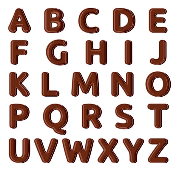 Alphabet chocolat — Image vectorielle
