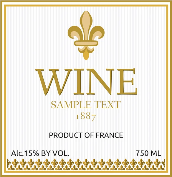 Conception d'étiquette de vin — Image vectorielle