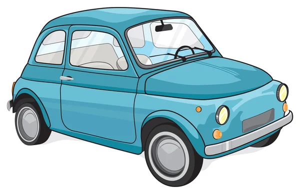 Mavi eski model araba — Stok Vektör