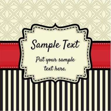 Retro tebrik kartı tasarım şablonu