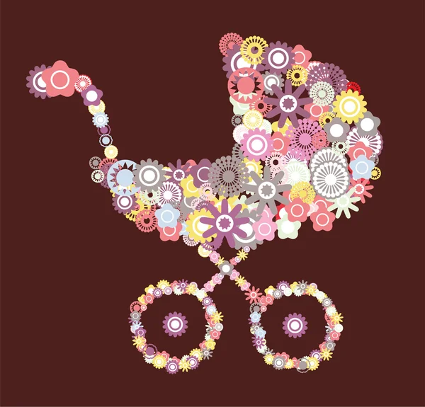 Baby carriage — Stock Vector