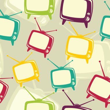 Retro tv simgesi desen