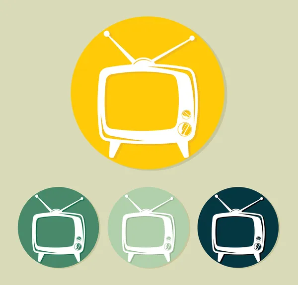 Icono retro TV — Vector de stock