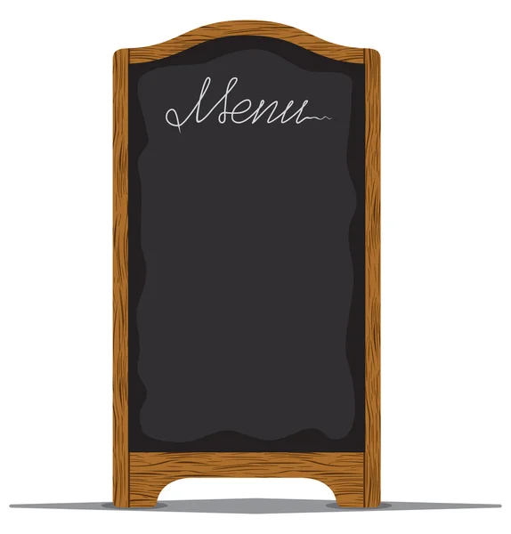 Menu board outside a restaurant or cafe — Stock Vector