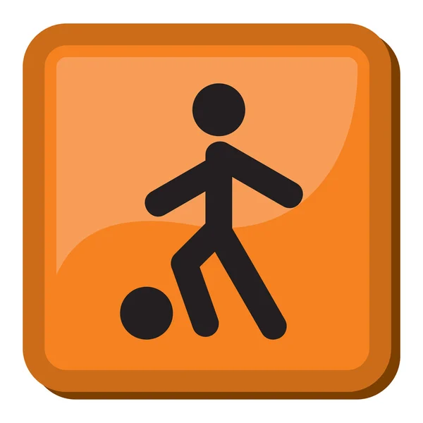 Sport pictogram voetbal — Stockvector