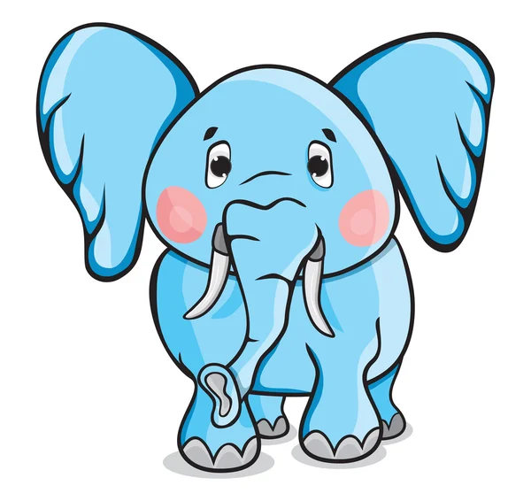 Elefante bonito dos desenhos animados — Vetor de Stock