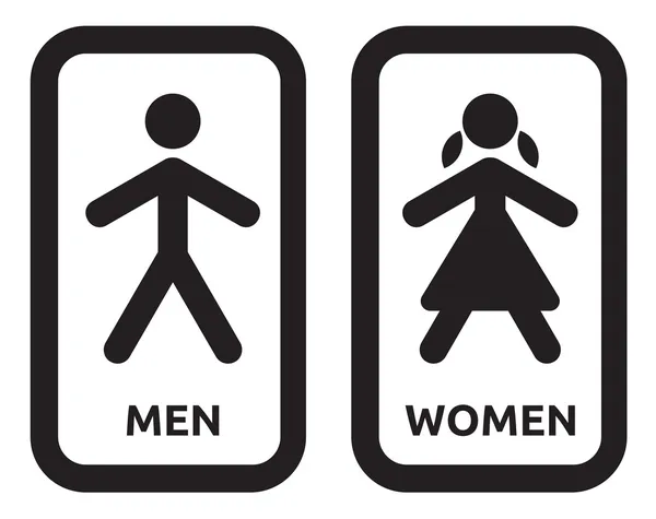 Man and women restroom sign — Stock Vector