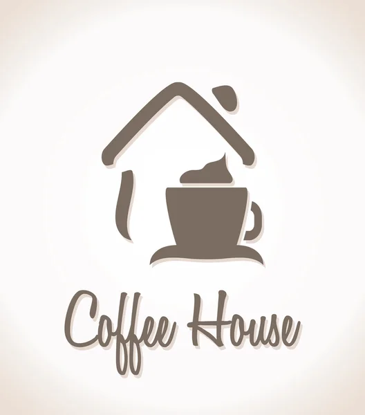 Dom ikona kawa — Wektor stockowy