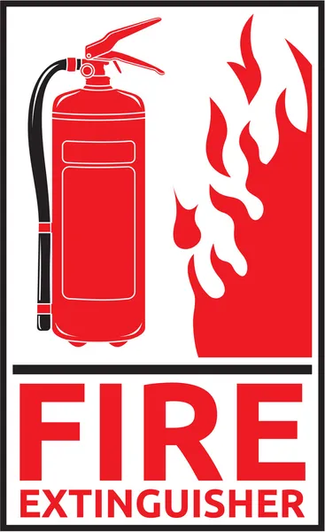 Feuerlöscher-Schild — Stockvektor