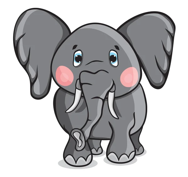 Милый мультяшный слон — стоковый вектор